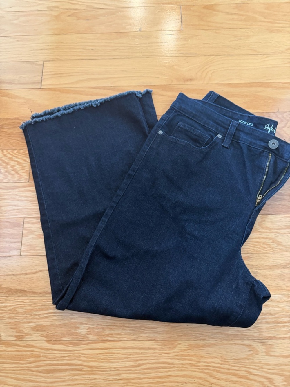 Style & Co. Medium Blue Wide Leg Jeans Size 12